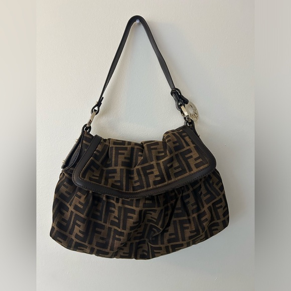 Fendi Handbags - Authentic Fendi Canvas Small Zucca FF Logo Vintage